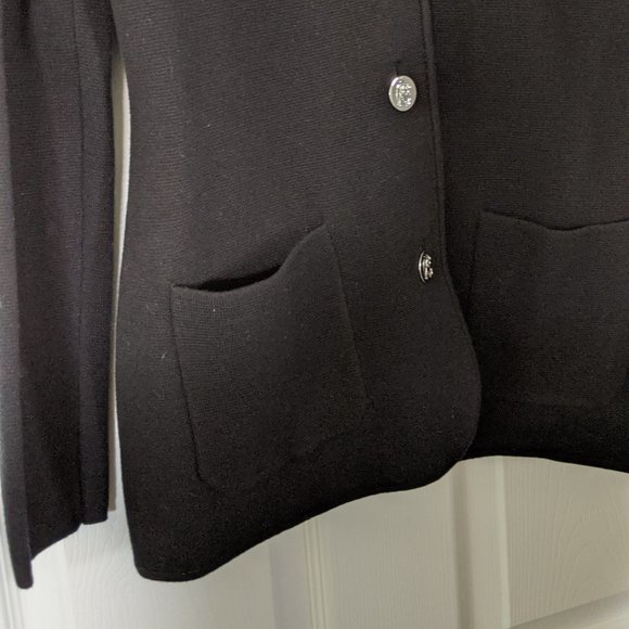 Chaps Black Knit Blazer- Size Small - Picture 7 of 9